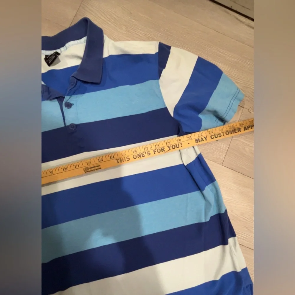Nike Jordan Team men's golf polo shirt in striped blue